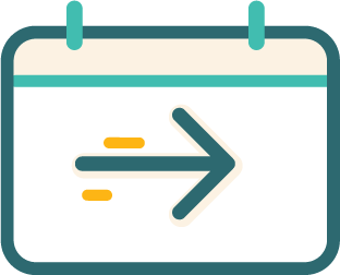 Calendar Icon with a Right-Pointing Arrow