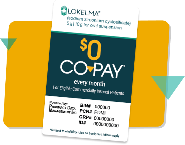 LOKELMA $0 Co-Pay Savings Card